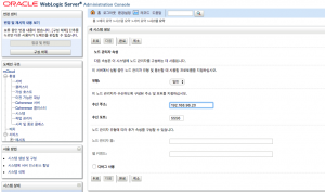 Node Manager 정보 입력