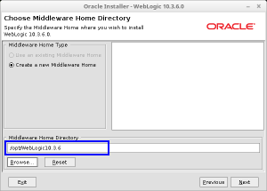 WebLogic Home 디렉토리 설정