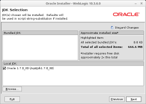 WebLogic 10.3.6 JDK 선택