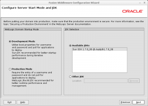 WebLogic 10.3.6 서버 시작 모드 설정