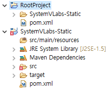 Root 와 Static 프로젝트 모습